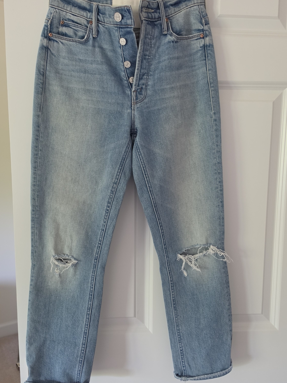 Light Blue Distressed Women's Jeans